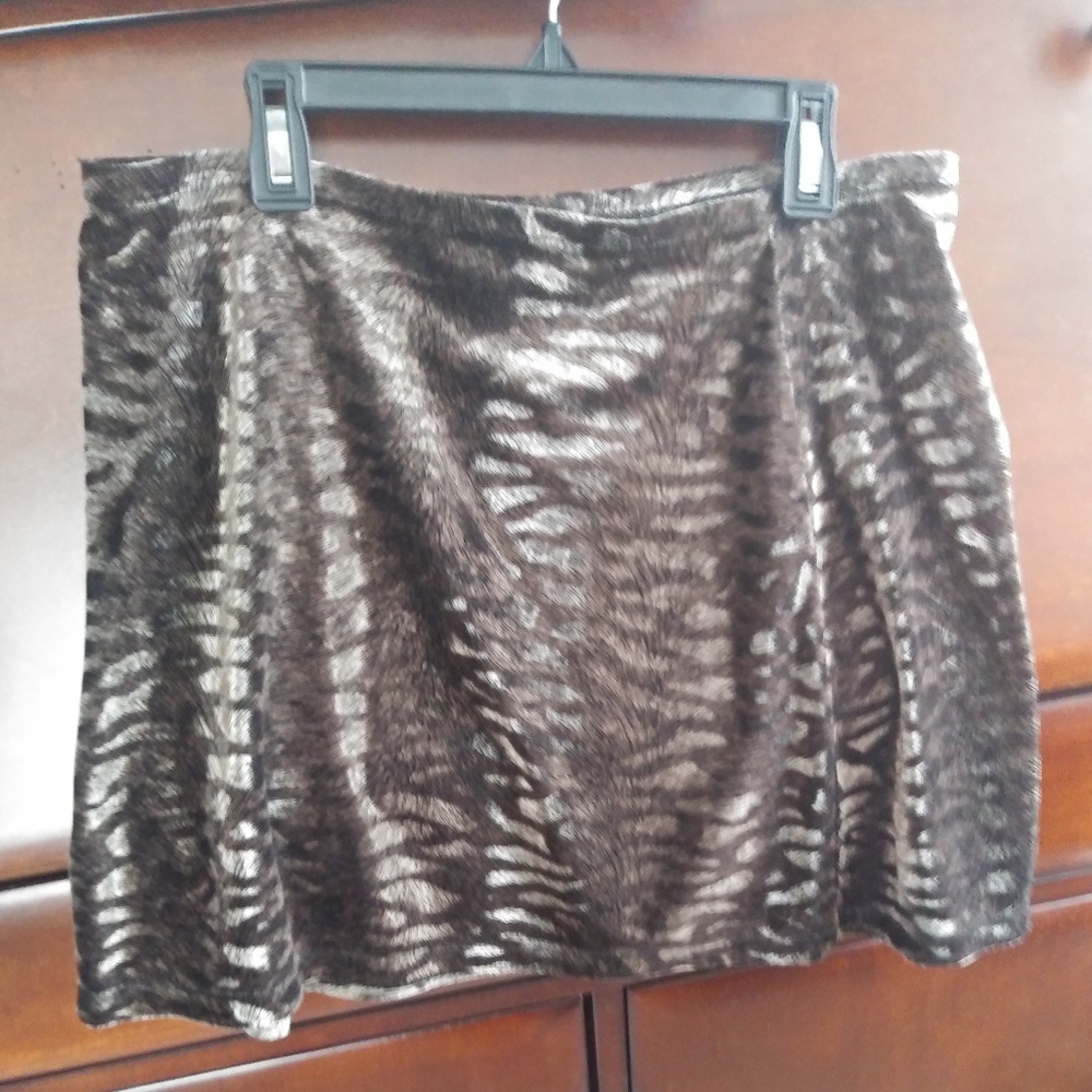 Tiger Striped Mini Skirt